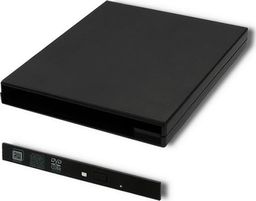 Kieszeń Qoltec na napęd optyczny CD/DVD SATA - USB 2.0 (51864)