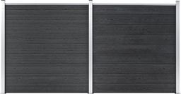 vidaXL Ogrodzenie do ogrodu, WPC, 353 x 186 cm, szare