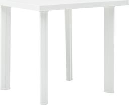  vidaXL stół ogrodowy, biały, 80 x 75 x 72 cm, plastikowy (48802)