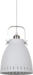 Lampa wisząca Italux Franklin MD-HN8026M-WH+S.NICK zwis 1x60W E27 biała / satynowany nikiel industrial biały  (MD-HN8026M-WH+S.NICK)