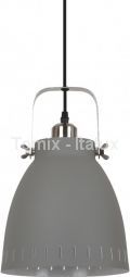 Lampa wisząca Italux Franklin MD-HN8026M-GR+S.NICK zwis 1x60W E27 szara / satynowany nikiel industrial czarny  (MD-HN8026M-GR+S.NICK)