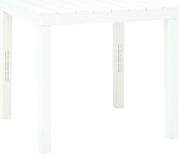  vidaXL stół ogrodowy, biały, 78 x 78 x 72 cm, plastikowy (48783)