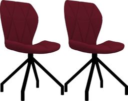  vidaXL VidaXL Krzesła stołowe, 2 szt., czerwone wino, sztuczna skóra