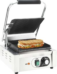 Grill elektryczny vidaXL VidaXL Grill do panini, żebrowany, stal nierdzewna, 1800 W, 32x41x19cm