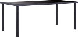  vidaXL Stół jadalniany, czarny, 180 x 90 x 75 cm, hartowane szkło