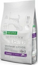  Nature’s Protection Nature's Protection Superior Care White Dogs Grain Free Salmon Junior All Breeds visų veislių balto kailio jaunų šuniukų maistas, 1.5 kg