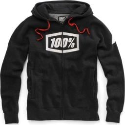  100% Bluza męska Syndicate Hooded Zip Sweatshirt Black Heather White r. XL