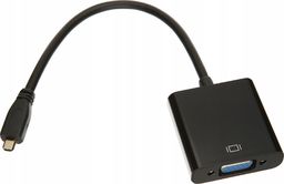 Adapter AV Pawonik HDMI Micro - D-Sub (VGA) + Jack 3.5mm czarny