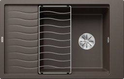 Zlewozmywak Blanco Elon XL 6 S Silgranit kawowy z korkiem InFino, kratka ociekowa (524853)