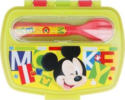  Disney Mickey Mouse - Lunchbox z kompletem sztućców uniwersalny