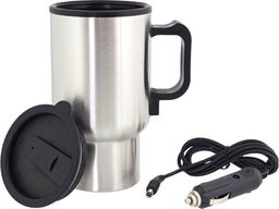 Apte Kubek termiczny 12V z grzałką 400ml srebrny