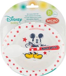  Disney Mickey Mouse - Zestaw do mikrofali (miseczka + łyżeczka) uniwersalny