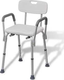  vidaXL VidaXL Krzesło pod prysznic z aluminium, białe