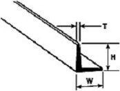 Plastruct Kątownik 1,6mm x 1,6mm x 250mm Plastruct 90502 uniwersalny