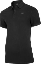  4f T-shirt męski Polo NOSH4-TSM008-20S czarne S
