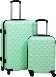  vidaXL Zestaw twardych walizek na kółkach, 2 szt., miętowy, ABS
