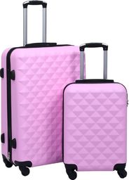  vidaXL Zestaw twardych walizek na kółkach, 2 szt., różowy, ABS