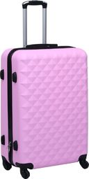  vidaXL Twarda walizka na kółkach, różowa, ABS