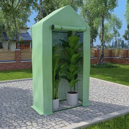 vidaXL Szklarnia ogrodowa, stalowa konstrukcja, 0,5 m, 1x0,5x1,9 m