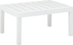  vidaXL Stół ogrodowy, biały, 78x55x38 cm, plastikowy (48814)
