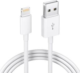 Kabel USB Alogy USB-A - Lightning 1 m Biały (475-uniw)