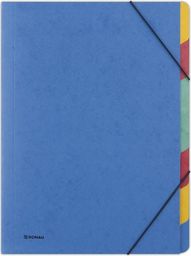  Donau Teczka z gumką DONAU, preszpan, A4, 7 przekładek, niebieska