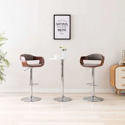  vidaXL Krzesło barowe, sklejka i tkanina w kolorze taupe
