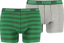  Puma Bokserki męskie Puma Stripe 1515 Boxer 2P zielone szare 591015001 327