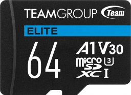 Karta TeamGroup Elite MicroSDXC 64 GB Class 10 UHS-I/U3 A1 V30 (TEAUSDX64GIV30A103)