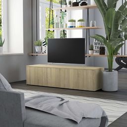 vidaXL Szafka pod TV, dąb sonoma, 120x34x30 cm, płyta wiórowa
