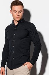  Ombre Koszula męska z długim rękawem K540 - czarna L