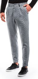 Ombre Spodnie męskie chino P869 - szare M