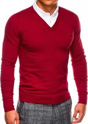  Ombre Sweter męski E120 - czerwony M