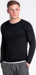 Ombre Sweter męski E121 - czarny XXL