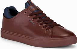 Ombre Półbuty męskie T333 - brązowe 44