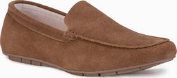 Ombre Buty męskie mokasyny T341 - brązowe 44