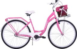 Kozbike Rower miejski damski 28" różowy