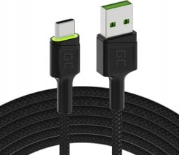 Kabel USB Green Cell USB-A - USB-C 2 m Zielony (KABGC13)
