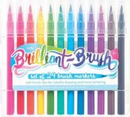 Kolorowe Baloniki Flamastry pędzelkowe Brilliant Brush 24 kolory