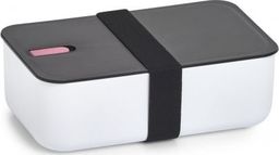  Zeller Pudełko na lunch, plastikowe, białe / czarne / różowe, 19 x 12 x 6,5 cm