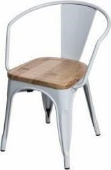 D2 Design Krzesło Paris Arms Wood białe jesion