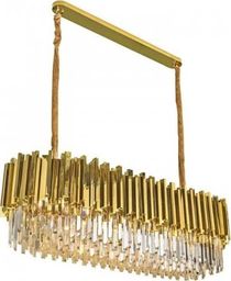 Lampa wisząca King Home Lampa wisząca IMPERIAL LONG GOLD 90 - stal, kryształ