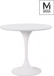 Modesto Design MODESTO stół TULIP FI 90 biały - MDF, podstawa metalowa