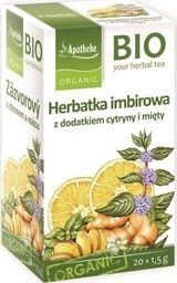  Apotheke Herbatka Imbirowa (Cytryna i Mięta) Bio 20 x 1,5 g - Apotheke