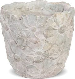  Pigmejka Osłonka cementowa w kwiaty zielona 15x15.5x15.5 cm uniwersalny (71201-uniw) - 71201-uniw