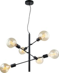 Lampa wisząca Italux Lampa sufitowa czarna Italux Madalyn MDM3582/6 BK