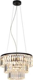 Lampa wisząca Zumaline TIFANNY glamour czarny  (P17127-4 TIFANNY LAMPA WISZĄCA)