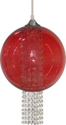 Lampa wisząca Candellux ALLANI glamour czerwony  (31-26699)