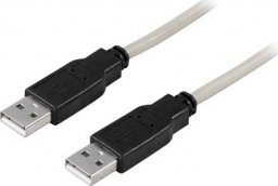 Kabel USB Deltaco USB-A - USB-A 0.5 m Szary (DELTACO USB 2.0 kabel Type A han - Typ)