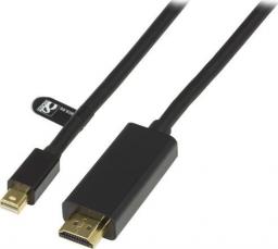 Kabel Deltaco DisplayPort Mini - HDMI 2m czarny (DP-HDMI204)